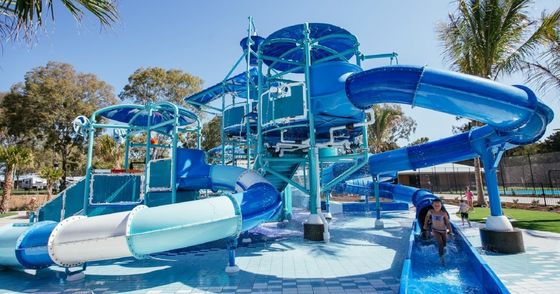 Parcs aquatiques terrain de jeux en plein air jeux de piscine accessoires pour enfants toboggan spirale