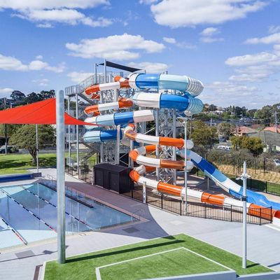 Parque aquatique Grand jeu et toboggans Tubes en fibre de verre Accessoires de piscine pour enfants