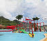 Chambre de rebond de l'eau de fibre de verre d'OEM Aqua Park Playground Water Slide grande