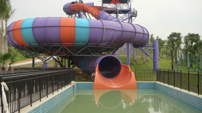 Fiberglass Water Park Equipment Super Bowl Water Slide with 19m Height and 2 Rider