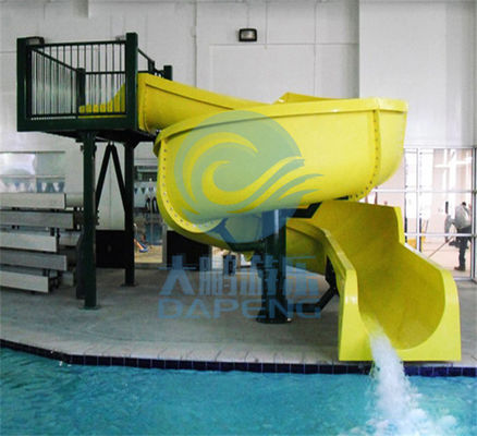 Fibre de verre ouverte jaune de diapositive 2.2m de piscine de spirale haute adaptée aux besoins du client