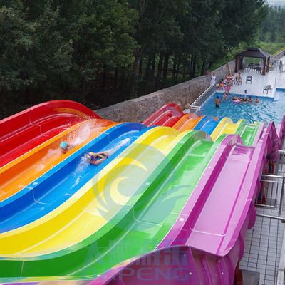 6 taille de emballage des glissières d'eau de Mat Racer Water Slide Rainbow de fibre de verre de ruelles 10m