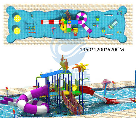 Charge statique de piscine d'enfants d'hôtel l'anti avec le GV de la glissière d'eau ROHS TUV a certifié