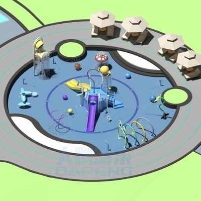 Les nouveaux jeux de l'eau de conception éclaboussent le terrain de jeu de protection petite Aqua Park Equipment Modern extérieure pour des enfants