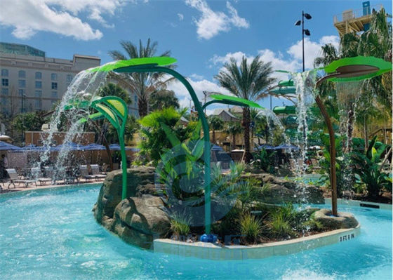 Un bon prix. Fontaine de piscine de cascade de feuille de Trapa de brin solides solubles 304 pour le parc d'éclaboussure en ligne