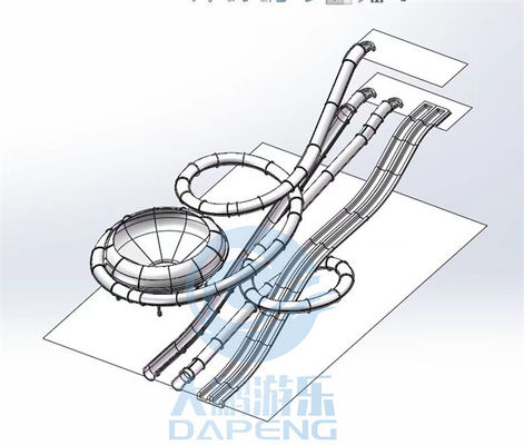 Un bon prix. Glissière d'eau d'adultes de piscine de fibre de verre de glissière d'eau d'Aqualoop de parc aquatique en ligne