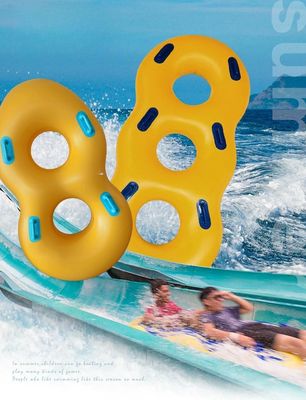 Un bon prix. Jaune double gonflable anneau de natation piscine flottant pour adultes parc aquatique Jeu en ligne
