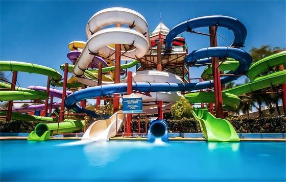 Un bon prix. Parcs aquatiques en fibre de verre pour enfants, toboggans, jeux d'eau en plein air, carnaval en ligne