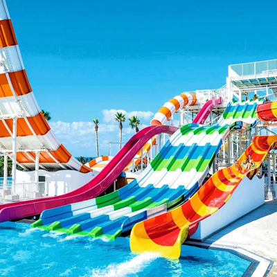 Un bon prix. Non-Inflatable Fiberglass Water Slide with 10 Years Service Life Ending with Pool for Kids and Adults en ligne