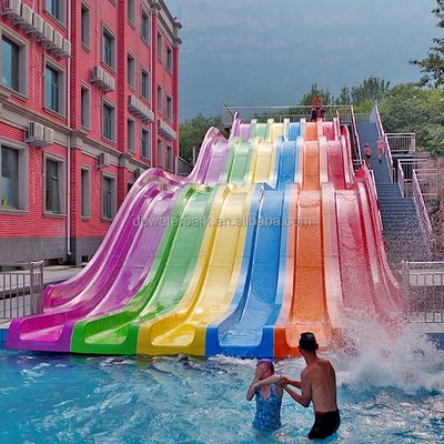 Un bon prix. Commercial Fiberglass Rainbow Racing Slide with 10m Height 43m Length and 8-10mm Thickness for Water Parks en ligne