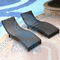 Longueur en aluminium de la chaise longue 190cm de rotin de PE d'accessoires de piscine de cadre