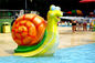 Les enfants animaux de protection d'éclaboussure de l'eau de style jouent des jeux de jet d'eau d'escargot de piscine 1.2m