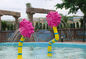 Enfants statiques Rose Flower Water Spray Park de protection d'éclaboussure de l'eau de fibre de verre anti
