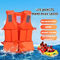 EPE écument gilet de vie commercial de natation orange de parc aquatique de gilets de sauvetage pour des adultes et des enfants