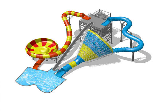 Glissière commerciale de cuvette et de tornade d'éclaboussure de 14m de glissière résistante UV de parc aquatique combinée