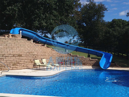 La glissière d'eau de courbe de colline de fibre de verre d'enfants a adapté la largeur aux besoins du client de la taille 0.8m de 1.2m - de 2m