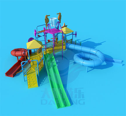 Le parc aquatique commercial moyen glisse des glissières de terrain de jeu de l'eau de fibre de verre