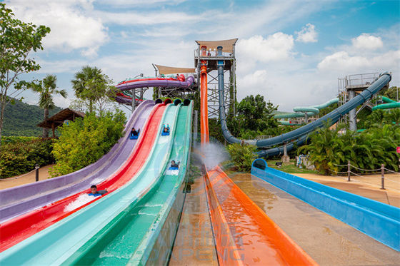 Torsion Aqua Drop Water Slide Fiberglass de parc aquatique avec un début de capsule de lancement