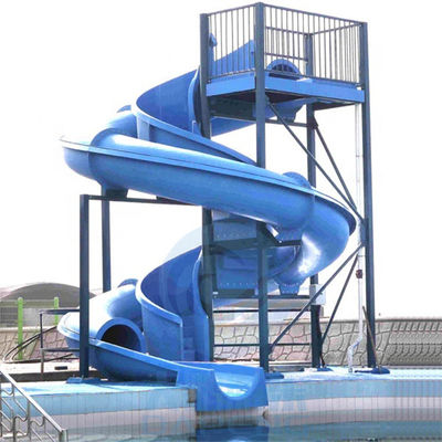 Couleur bleue de fibre de verre d'une seule pièce de glissière d'eau de piscine de cyclone pour Aqua Park