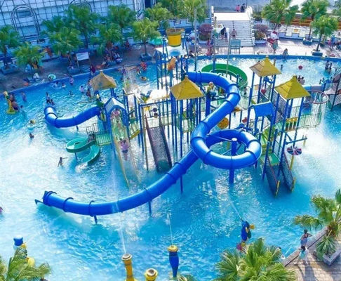 Parc à thème moyen adapté aux besoins du client Aqua Tower de glissière d'eau de terrain de jeu