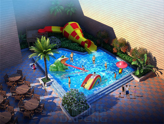 Un bon prix. Anti glissières d'eau UV de famille de fibre de verre d'Aqua Park Playground Spray Park en ligne