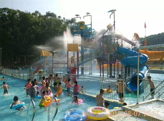 Corrosion de grande glissière d'éclaboussure de fibre de verre de famille d'Aqua Park Playground Water Slide anti