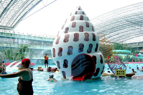Preuve de rouille de protection d'éclaboussure de piscine de fibre de verre de glissière de jeu de l'eau de conque petite