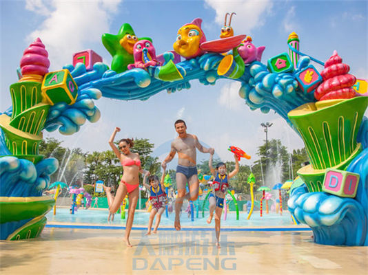 Usines et protection d'éclaboussure de parc aquatique de fibre de verre de série de fleur pour des enfants