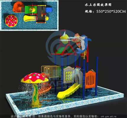 Un bon prix. L'arrière-cour d'enfants pulvérisent le style de champignon de Sqm du parc 25 avec la fontaine d'eau en ligne