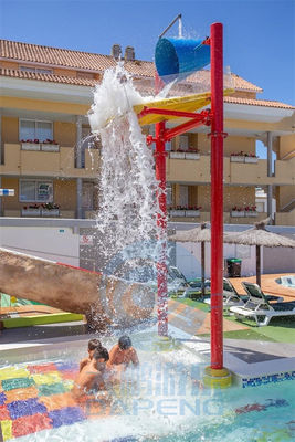 Un bon prix. Groupe de décharge de seau de parc aquatique de taille de la protection 5m d'éclaboussure de l'eau de fibre de verre pour la zone de jet en ligne