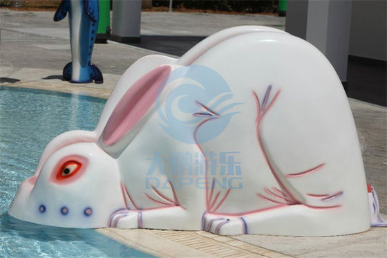 Un bon prix. Glissière d'eau animale de lapin de taille de diapositive d'eau de piscine de fibre de verre 1.1m pour la petite piscine en ligne