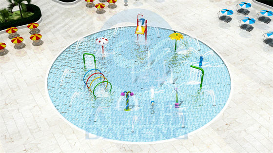 Zone d'éclaboussure de l'eau du parc aquatique 400㎡ de glissière d'eau de ressource de la Malaisie pour des enfants