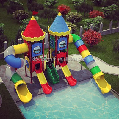 Les enfants de la Chine garent la glissière en plastique de terrain de jeu extérieur d'Aqua Park Water Games Pool de jardin d'enfants d'équipement de terrain de jeu
