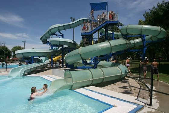 Jeux d'eau pour enfants, jeu de glissière en fibre de verre, jouets de parc, équipement pour la piscine