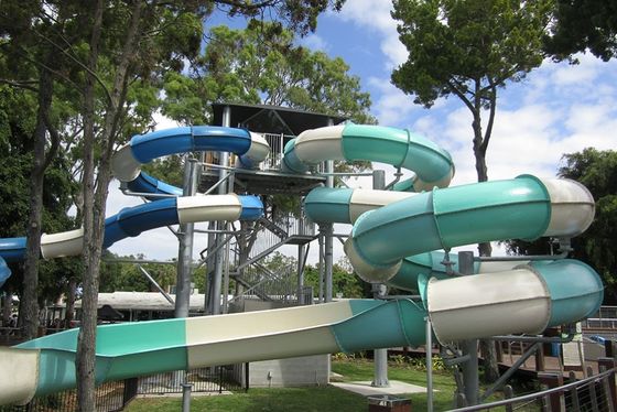 Parcs extérieurs piscine tubes en fibre de verre toboggan à eau pièces de jeu équipement