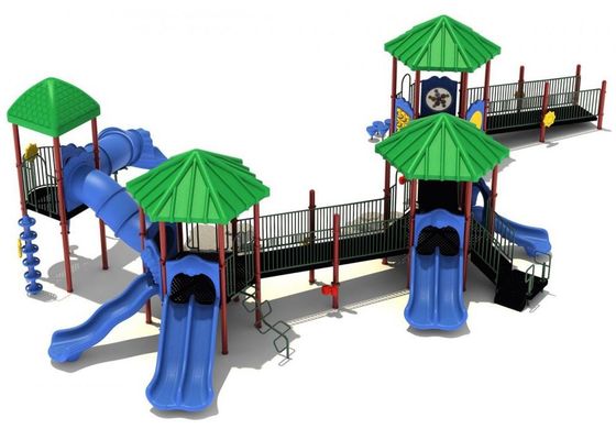 Un bon prix. Équipement de terrain de jeux en plein air 3 en 1 Playhouse en plastique avec glissement en ligne