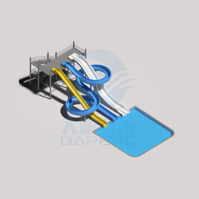 OEM Amuse Parc aquatique enfants terrain de jeux Rides piscine en fibre de verre toboggans