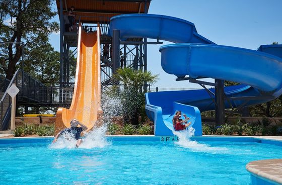 Parcs d'attractions aquatiques OEM Équipement de natation pour enfants Glissière en fibre de verre