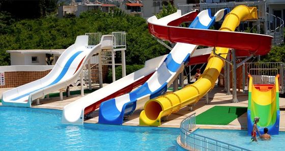 Équipement de parc aquatique terrain de jeux Slide en fibre de verre pour enfants