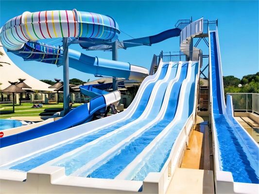 Piscine grand toboggan en fibre de verre pour adultes équipement de parc aquatique extérieur
