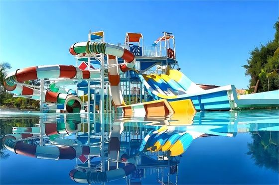 Slide de parc aquatique en acier galvanisé anti-rouille pour enfants