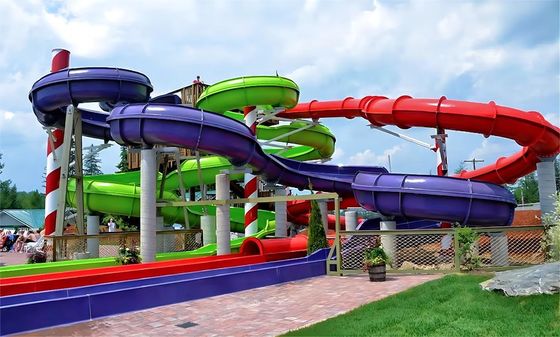 ODM Parcs d'attractions en plein air Jeux d'eau Jouets de diapositives en fibre de verre Prix