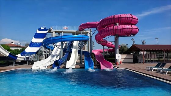 OEM personnalisé parcs aquatiques piscine privée tubes en fibre de verre diapositives