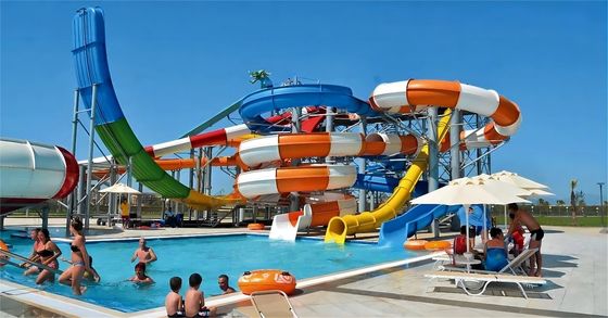 Parcs d'attractions pour enfants Équipement de piscine Jouets en fibre de verre Glissières