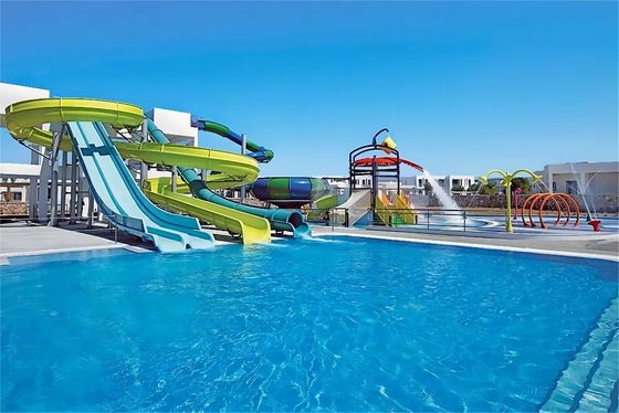 Parcs aquatiques, jeux sportifs, équipement piscine, toboggan en fibre de verre