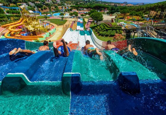 ODM piscine terrain de jeu jeux d'amusement Chine Rainbow High Speed Water Slide