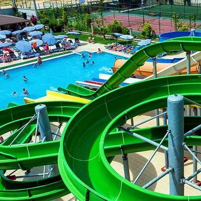 Parc d'attractions Adultes piscine équipement d'eau enfants toboggan en fibre de verre