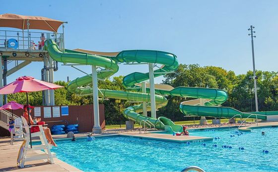 Série de toboggans en fibre de verre pour piscine commerciale
