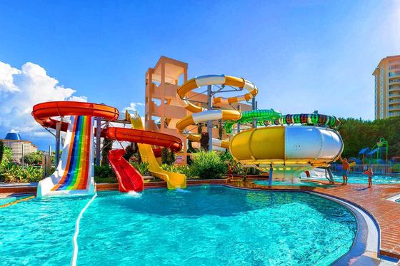Équipement pour les enfants en plein air piscine grand toboggan