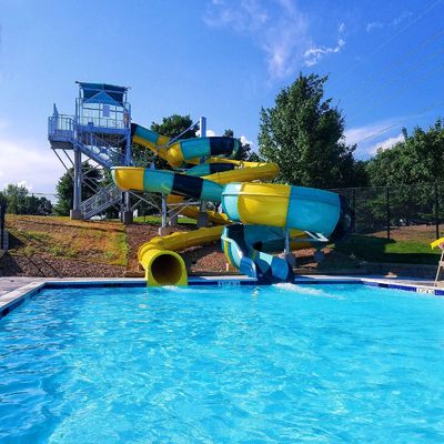 Jeux d'eau piscine équipement de glissière en fibre de verre pour enfants